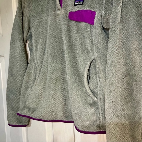 Patagonia Women's ReTool Snap-T Pullover Grey Gray Purple Size Small - Picture 6 of 6